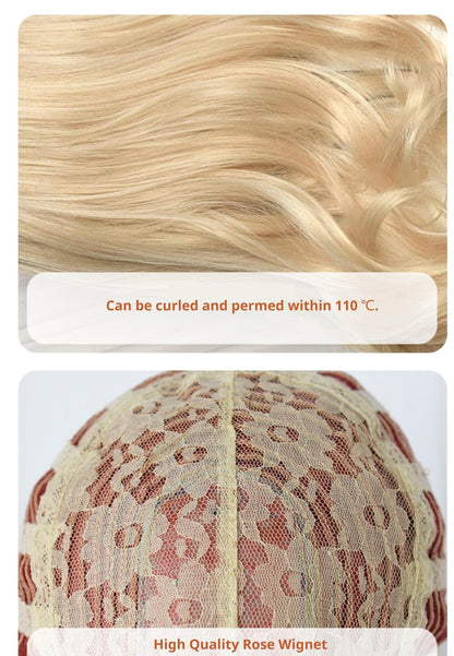 Sinwavy - 55CM Blonde Lolita Curl Wig Detachable Double Ponytail