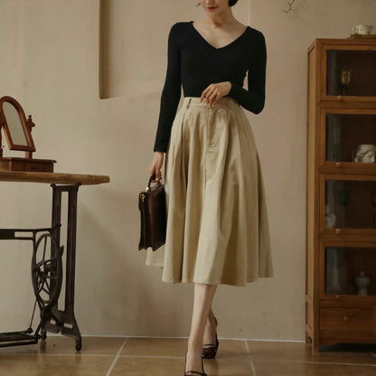 Lady Corduroy Umbrella Skirt