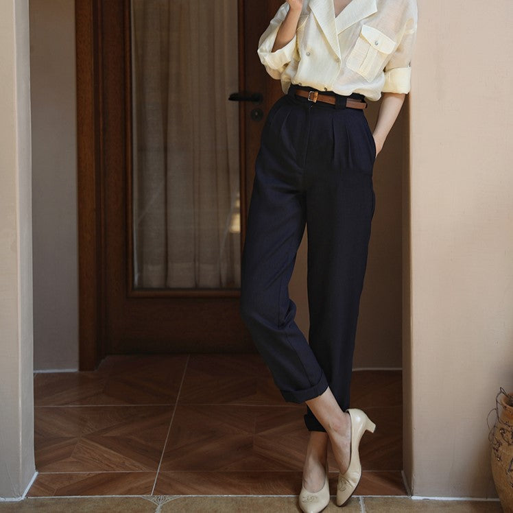 Lady High Waist Vintage Pants