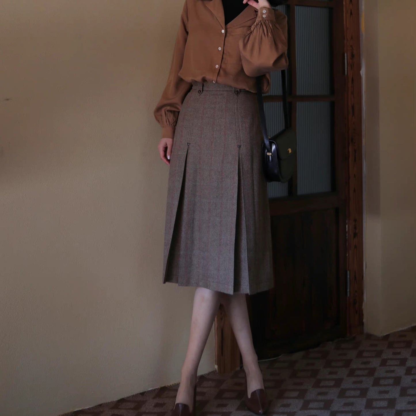 British Plaid Retro Tweed Skirt