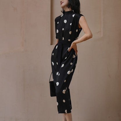 Countess Polka Dot Black Dress