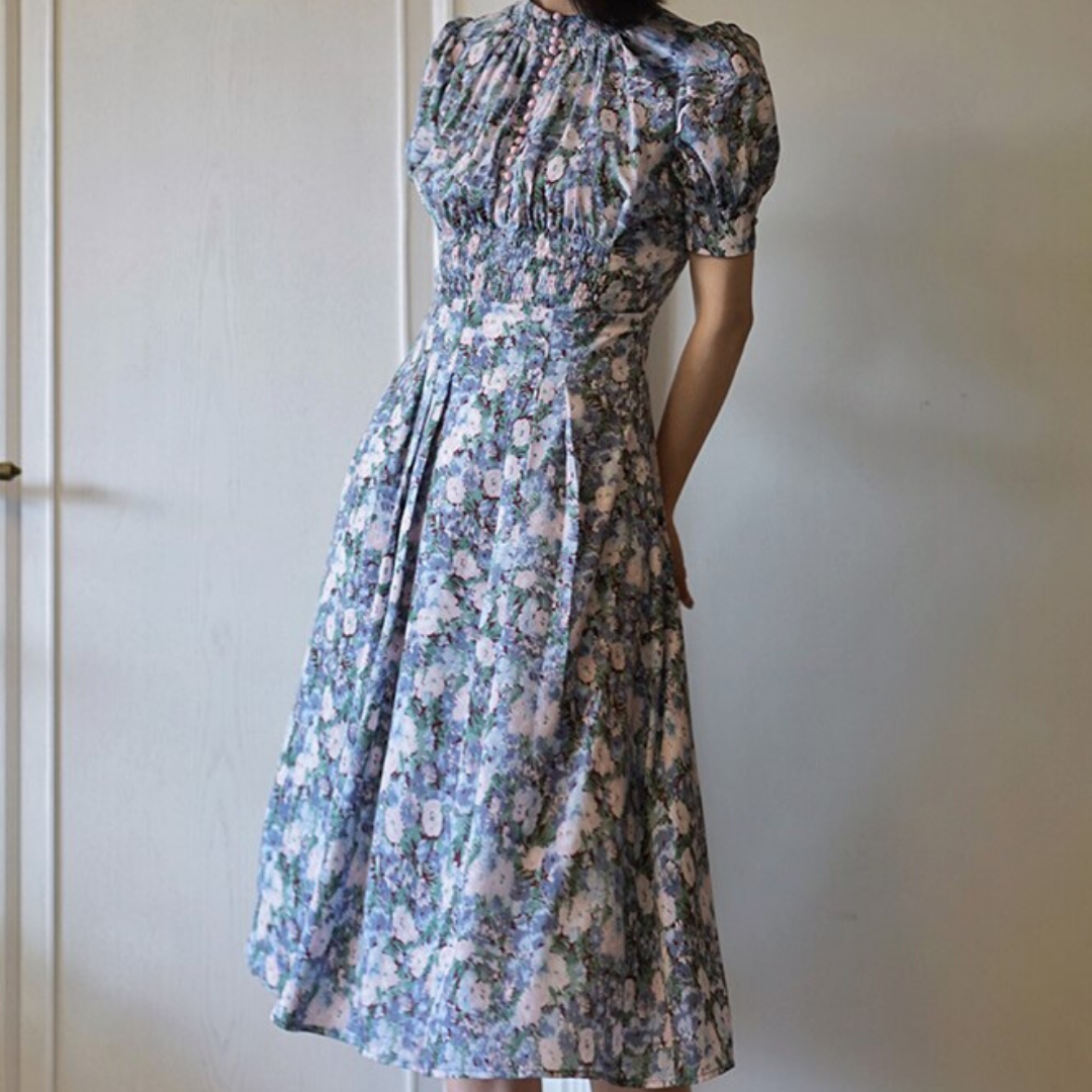 lady floral retro dress