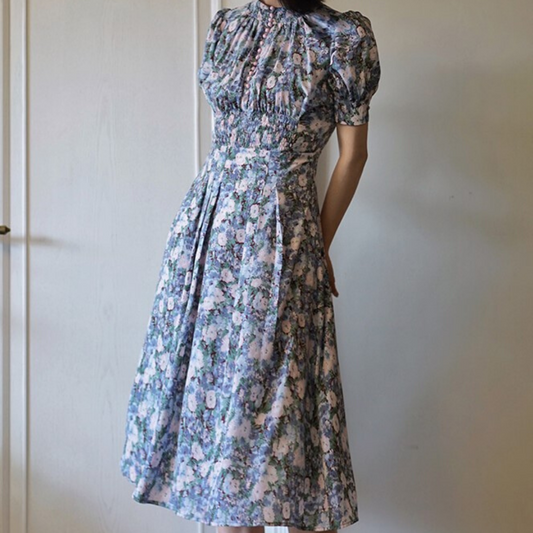 lady floral retro dress