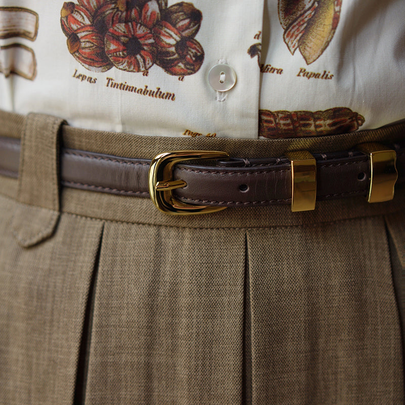 Western lady's retro leather belt