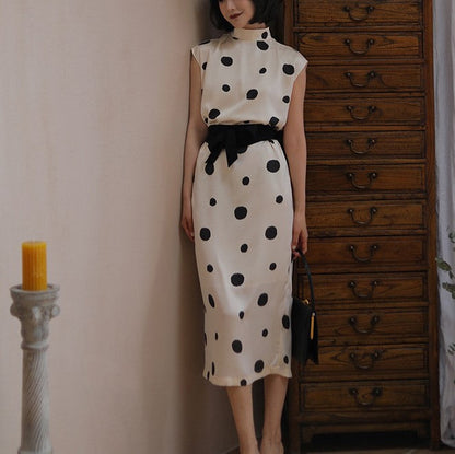 Countess Polka Dot Ecru Dress