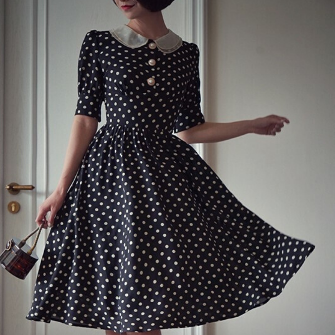 retro polka dot dress