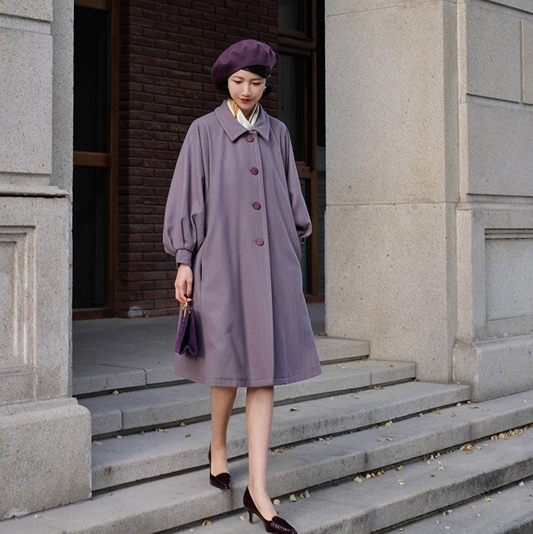 Western lady classical wool coat