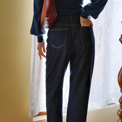 blue indigo vintage wide leg denim