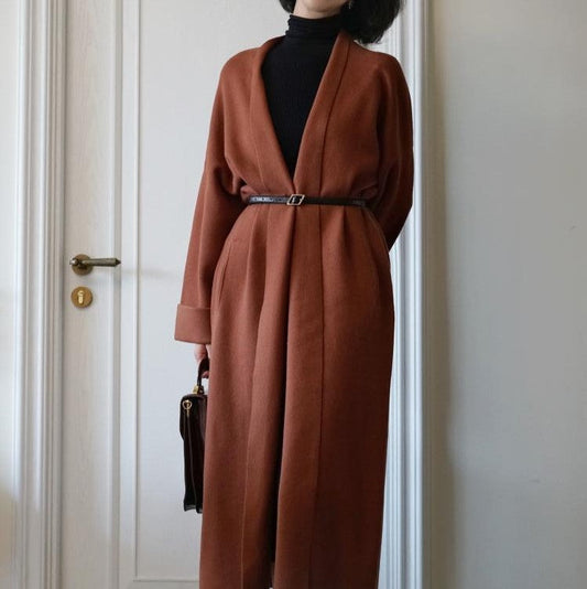 Western lady's classical long coat