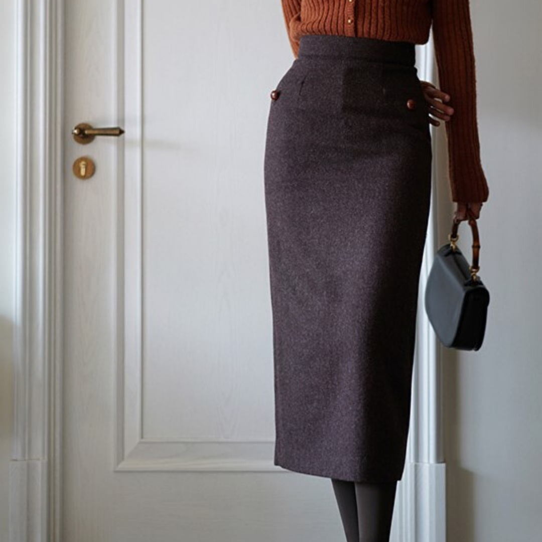 Western lady wool tube skirt