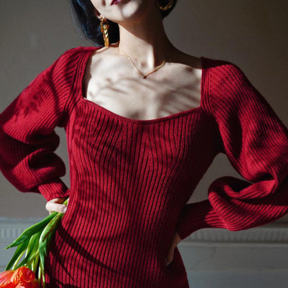 Crimson Lady Knit Dress