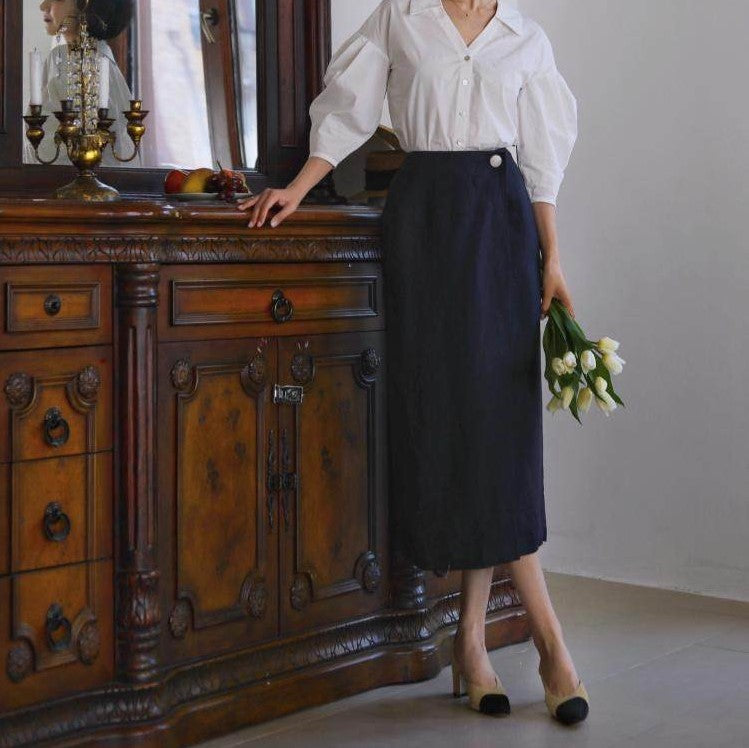 Western-style lady split skirt