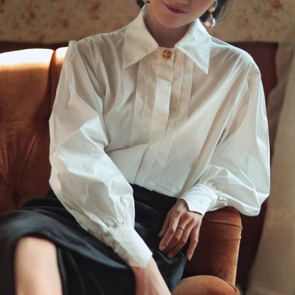 Lady White Classical Blouse