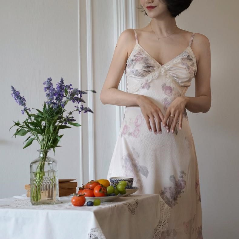 Floral watercolor camisole dress