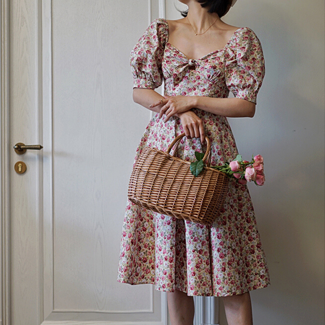 Flower field vintage dress