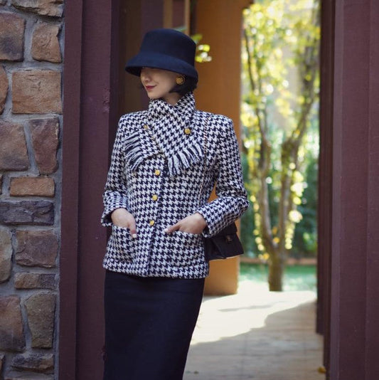 houndstooth tweed jacket