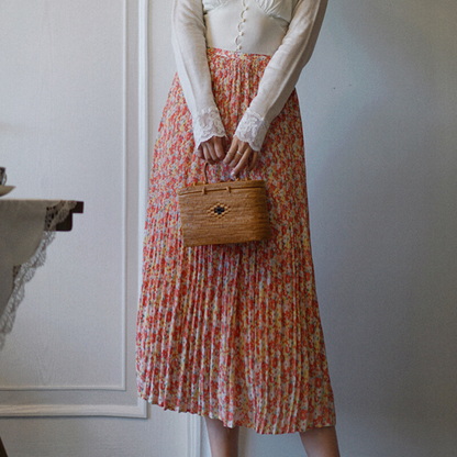 Secret garden pleated long skirt