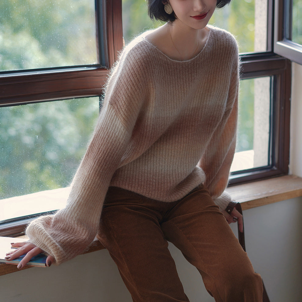 sunshine color mohair sweater