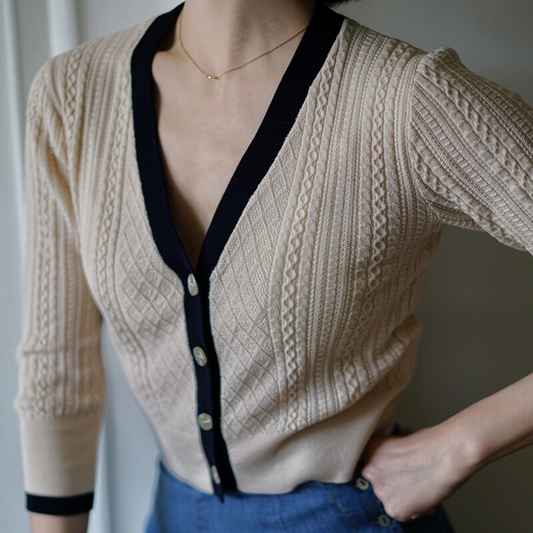 Ladies Classic Knitted Cardigan