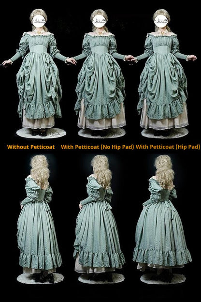 Boguta - Elegant Lolita Hip Petticoat with Detachable Hip Pad