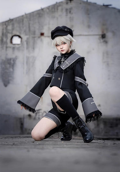 CastleToo - Rules of the Otherworld - Gothic Ouji Lolita Shorts Set with Embroidery Jacket