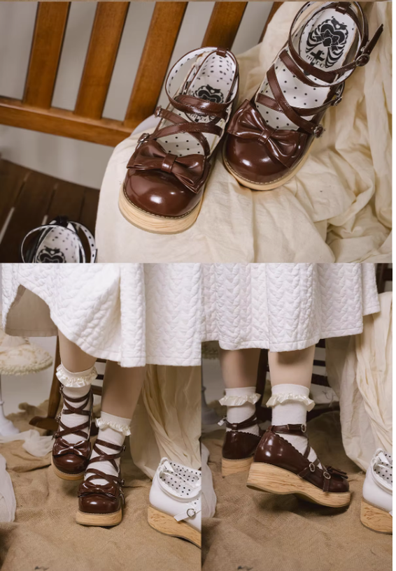 MODO - Sweet Lolita Round-Toe Platform Shoes