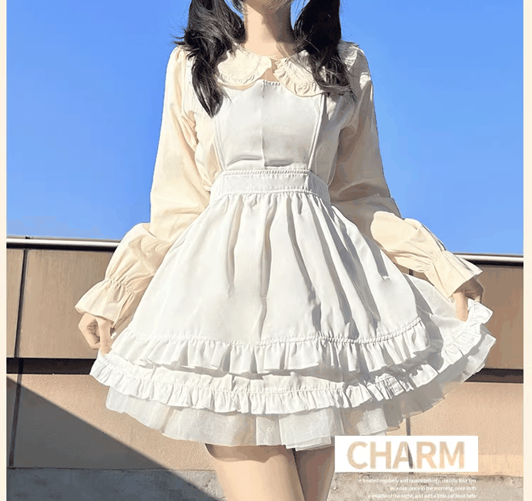 Niu Niu - Plus Size Lolita Shirt Long Sleeve Doll Collar Blouse