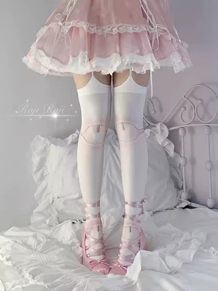 Roji Roji - Sweet Lolita Pantyhose, Joint Print Light Stockings
