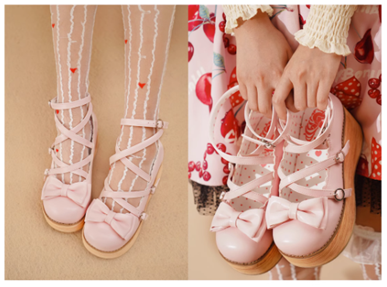MODO - Sweet Lolita Round-Toe Platform Shoes