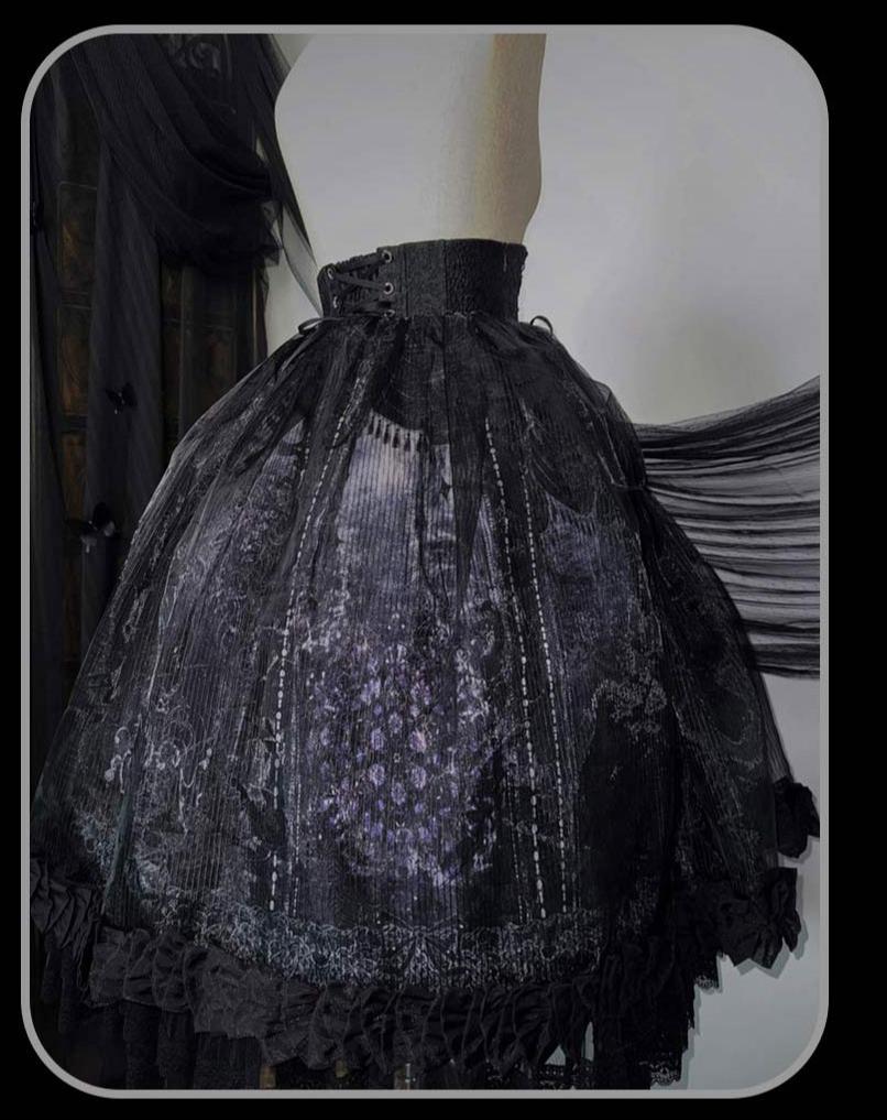 Susin Lolita - Bone-Eroded Butterfly - Gothic Lolita JSK & SK Set