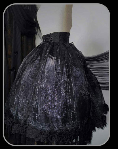 Susin Lolita - Bone-Eroded Butterfly - Gothic Lolita JSK & SK Set