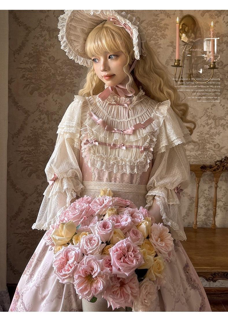 Urtto - Rococo - Spring Vintage Doll Lolita OP Dress with Light Upper