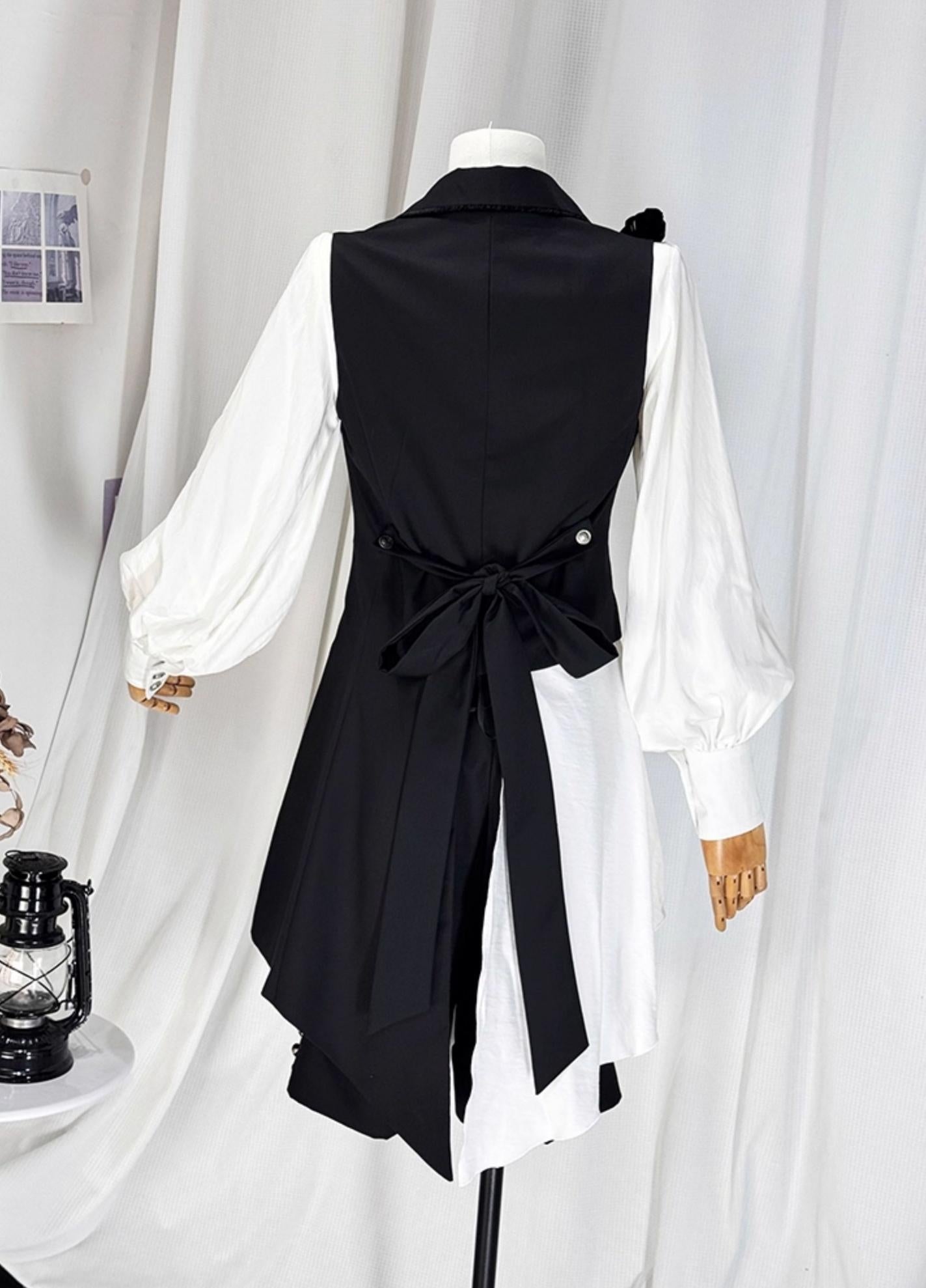 CastleToo - Black Tea Concerto - Ouji Lolita Outfit, Long Vest & Jacket