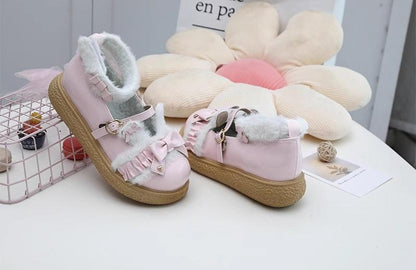 Fairy Godmother - Winter Girly Lolita Shoes Lolita Ankle Strap Shoes