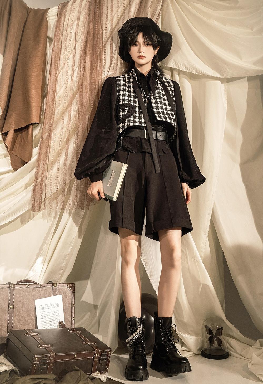 ZJstory - Gilded Age - Vintage Lolita Vest Suit Oil Painting Style Skirt Coat