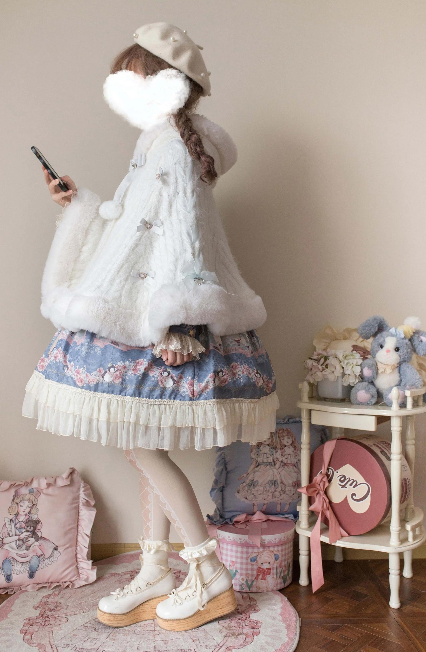 MIST - Sweet Bliss - Sweet Lolita Cape Winter Lolita Sweater Coat