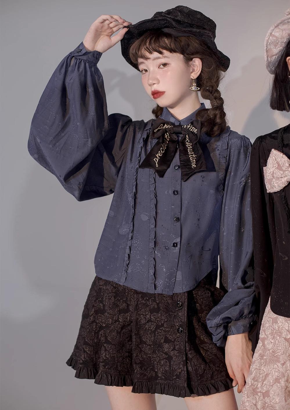 ZJstory - Starry for You - Vintage Lolita Shirt American Retro Style Blouse
