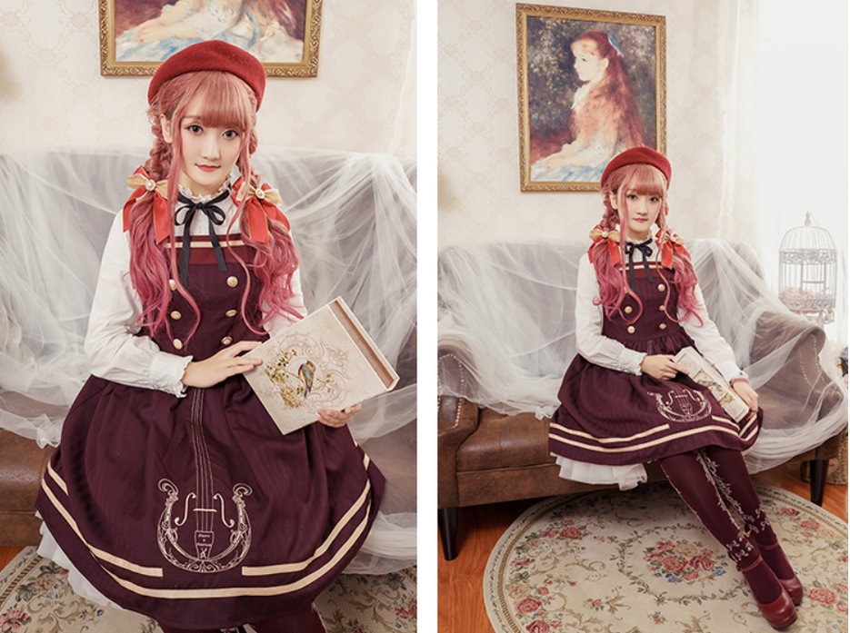 Chess Story - Magic Music School Series Fiddle Embroidery College Style Lolita JSK