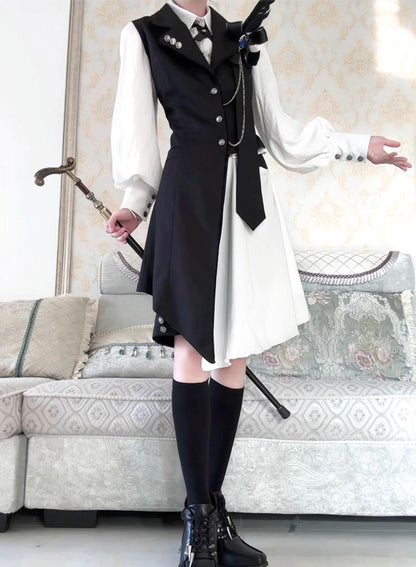 CastleToo - Black Tea Concerto - Ouji Lolita Outfit, Long Vest & Jacket