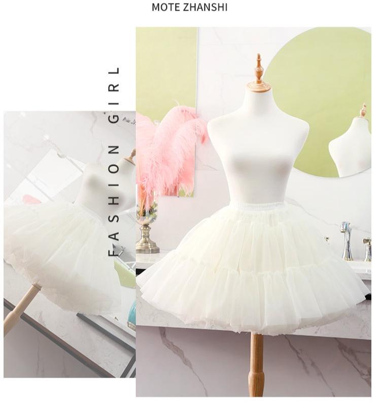 Manyiluo - Daily Lolita Yarn Pannier Hoopless Petticoat