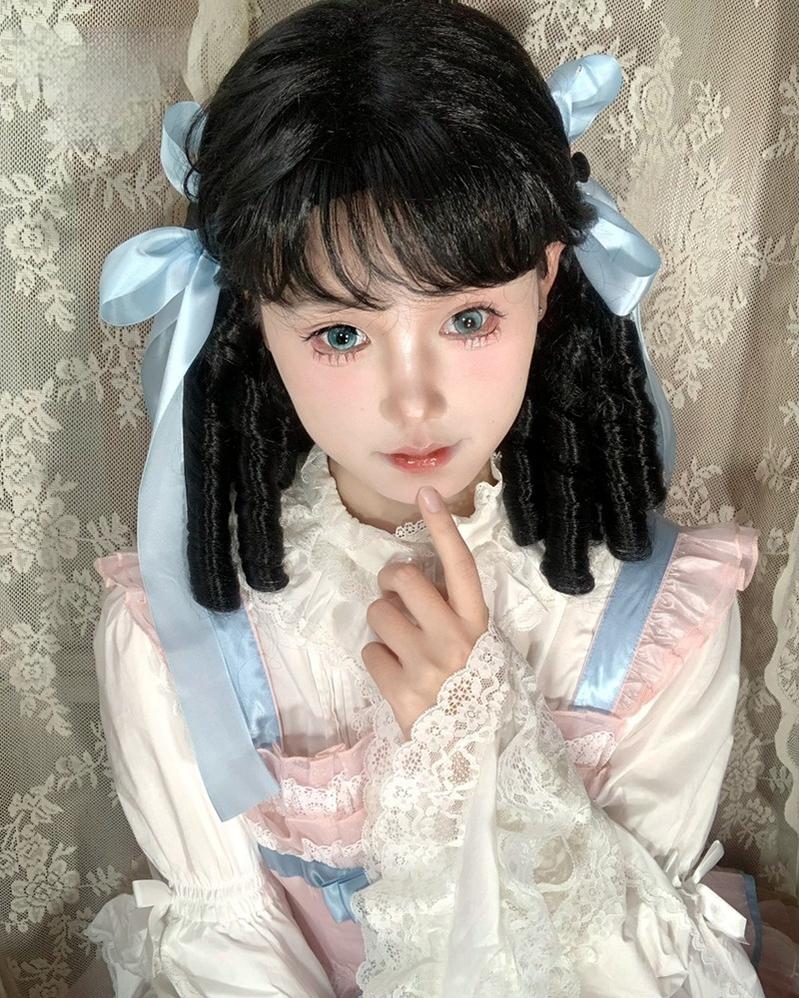 Mabuxi - 33CM Sparkling Lolita Wig Roman Curls Gorgeous Court Wig