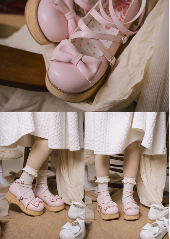 MODO - Sweet Lolita Round-Toe Platform Shoes