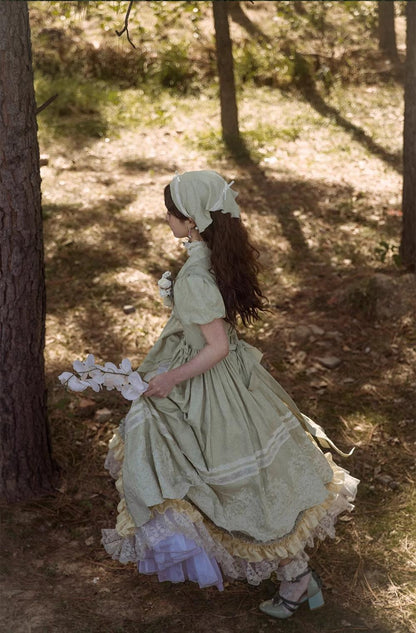 ZJstory - 14-line Poem Set - Classic Lolita Separate Dress Set Tiered Ruffles Skirt