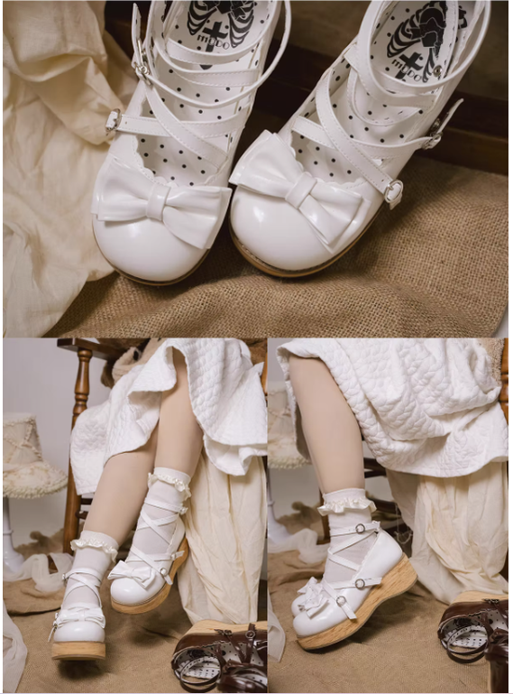 MODO - Sweet Lolita Round-Toe Platform Shoes