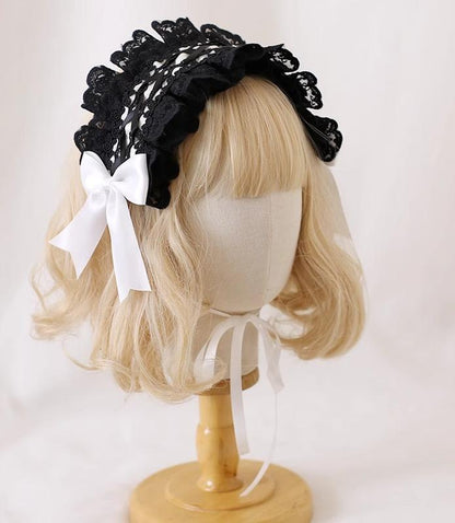 Xiaogui - Gothic Lolita Headband Cat Ear Hairpin