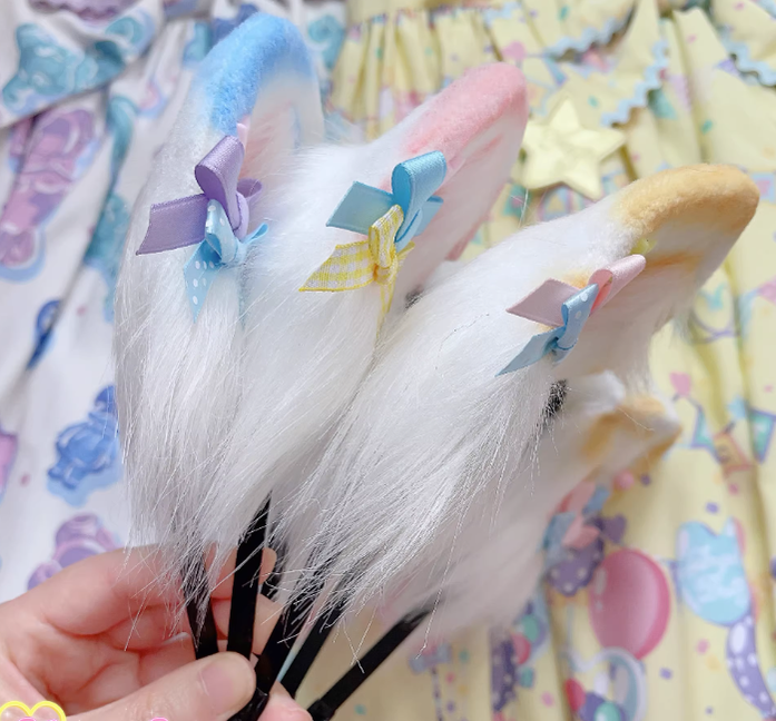 Cheese Cat - Sweet Lolita Dog Ears Shaped KC Multicolor