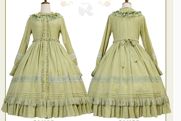 Strawberry Witch - The Spring - Cotton Lolita OP Dress with Long Sleeve