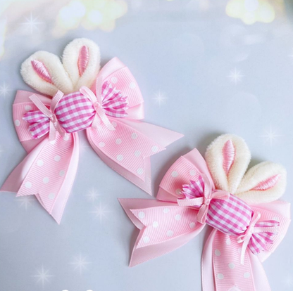 Sweetheart Endless - Sweet Lolita Cuffs Handmade Multicolor Rabbit Ears