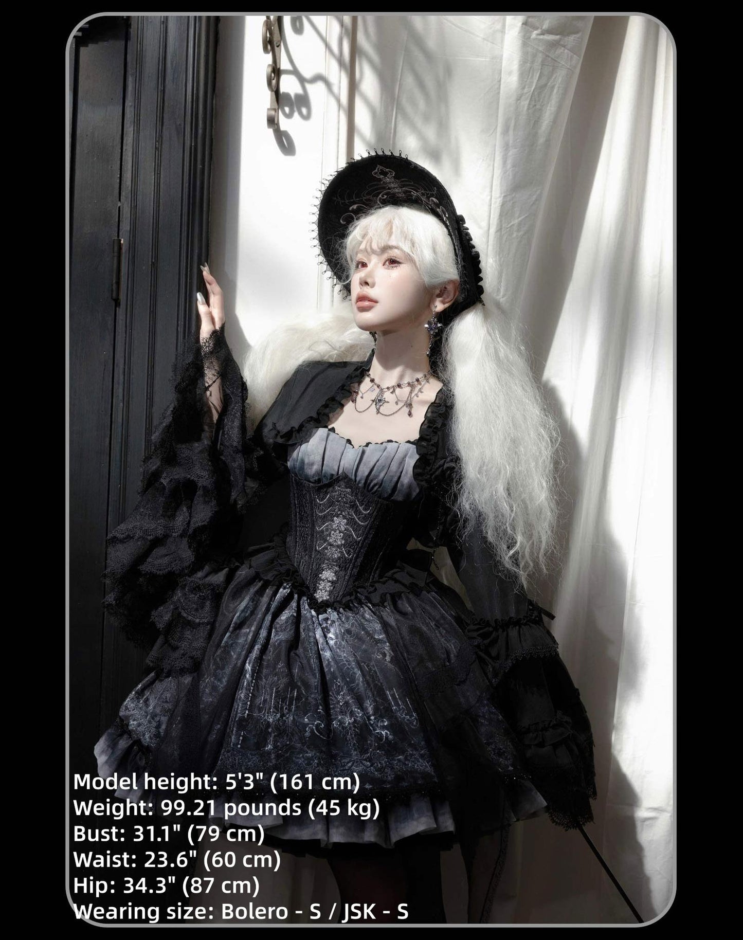 Susin Lolita - Bone-Eroded Butterfly - Gothic Lolita JSK & SK Set