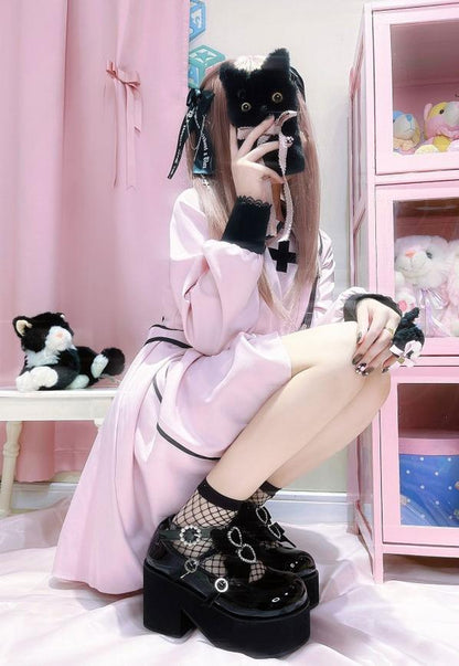 Sheep Puff - Sweet Lolita Heel Punk Platform Shoes